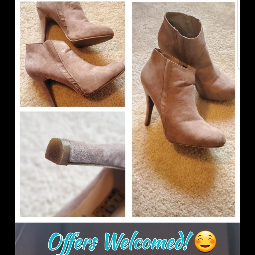 🆕🏷️! 👢 Forever 21, Taupe, Booties, Size 9